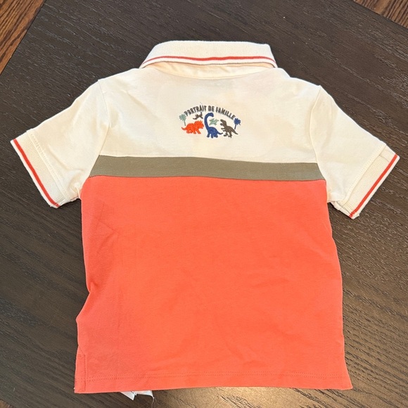 Kids Polo Shirt in Orange and White - Picture 6 of 6